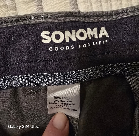 Men's Sonoma flexwear comfort waist straight leg gray cargo pants size 46x29 - Picture 3 of 8